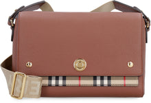 Load image into Gallery viewer, Note bag in leather and Vintage check fabric
