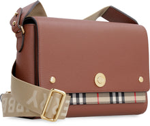 Load image into Gallery viewer, Note bag in leather and Vintage check fabric
