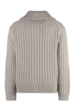 Load image into Gallery viewer, High collar zipped cardigan
