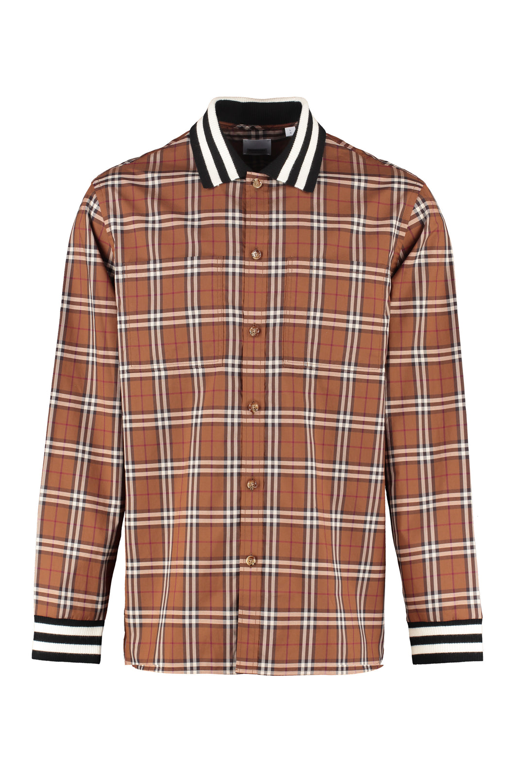 Check print cotton shirt