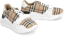 Load image into Gallery viewer, Leather and fabric low-top sneakers
