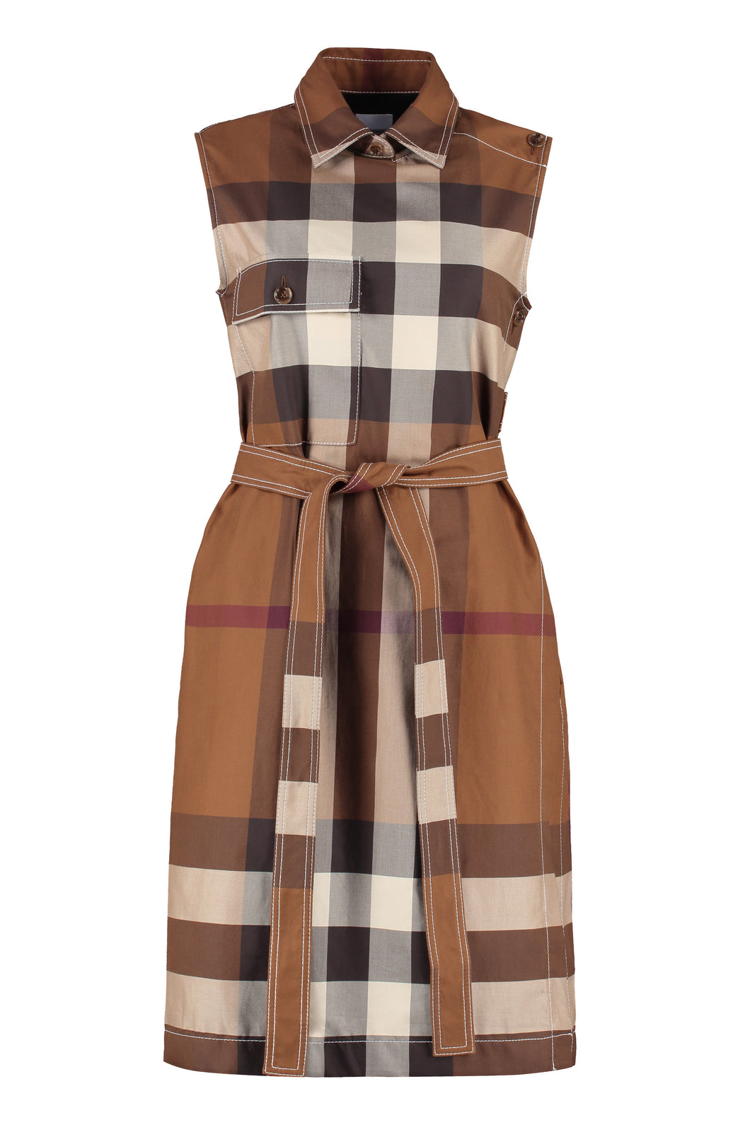 Checked cotton shirtdress