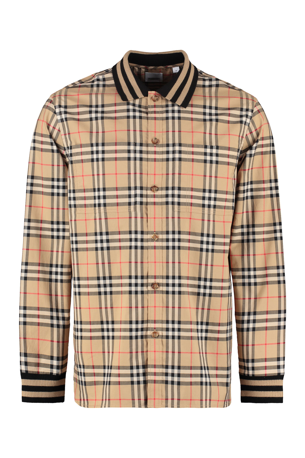 Check print cotton shirt