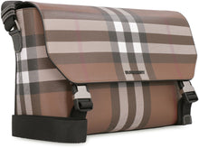 Load image into Gallery viewer, Check and leather briefcase
