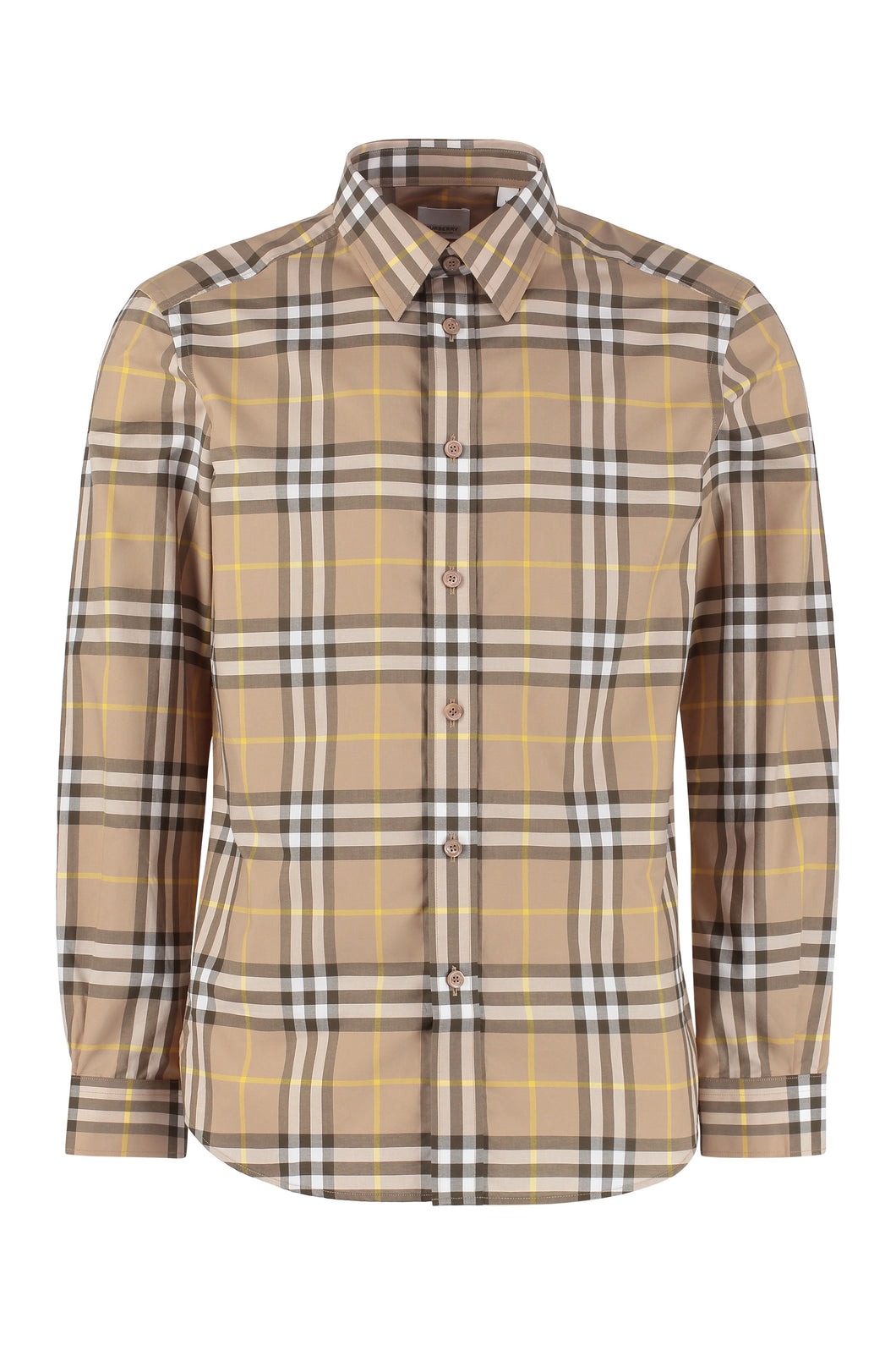 Check print cotton shirt
