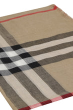 Load image into Gallery viewer, Exaggerated check motif scarf
