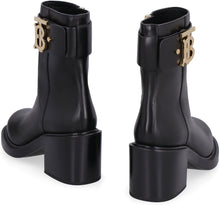 Load image into Gallery viewer, Logo detail leather booties
