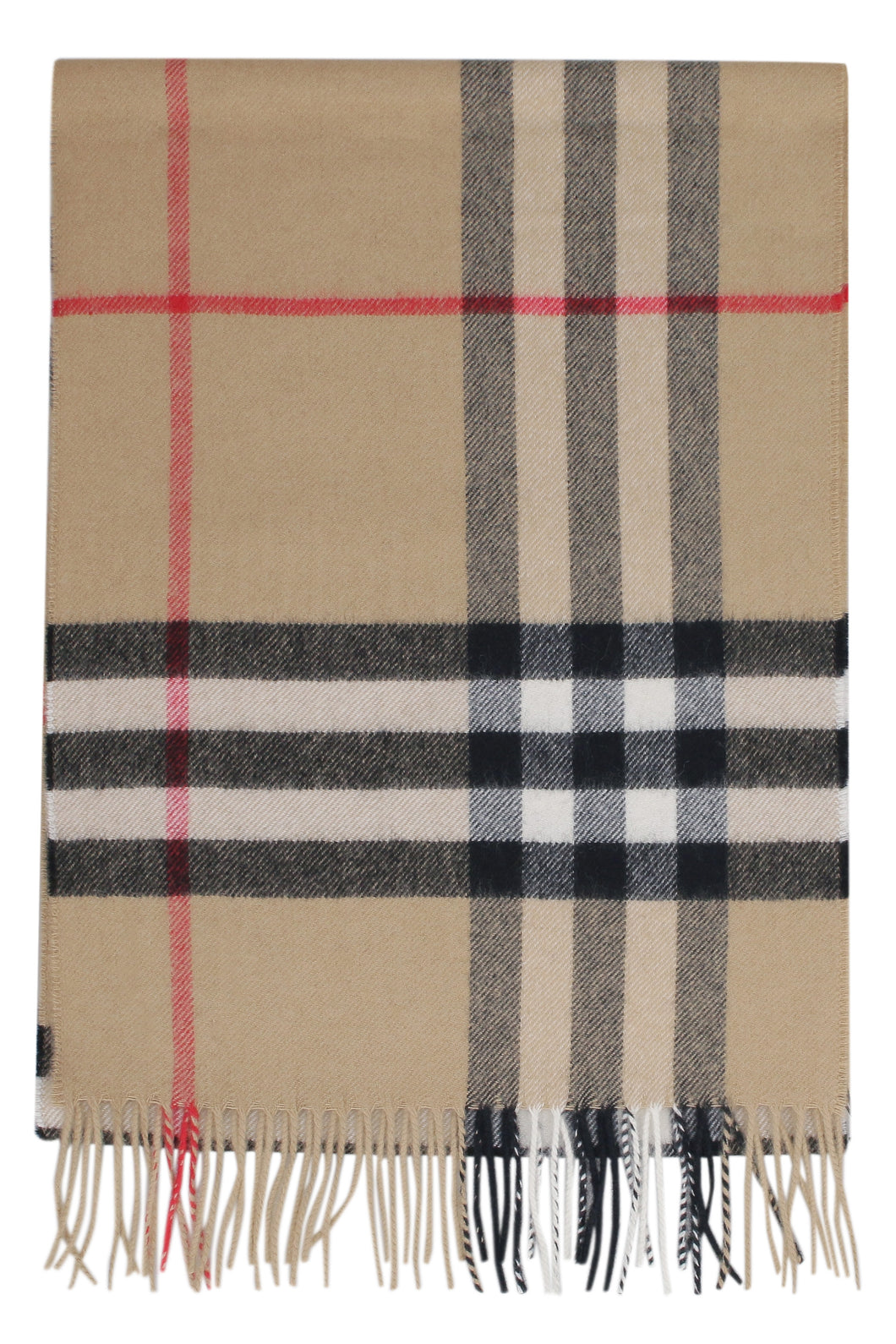 Checked cashmere scarf