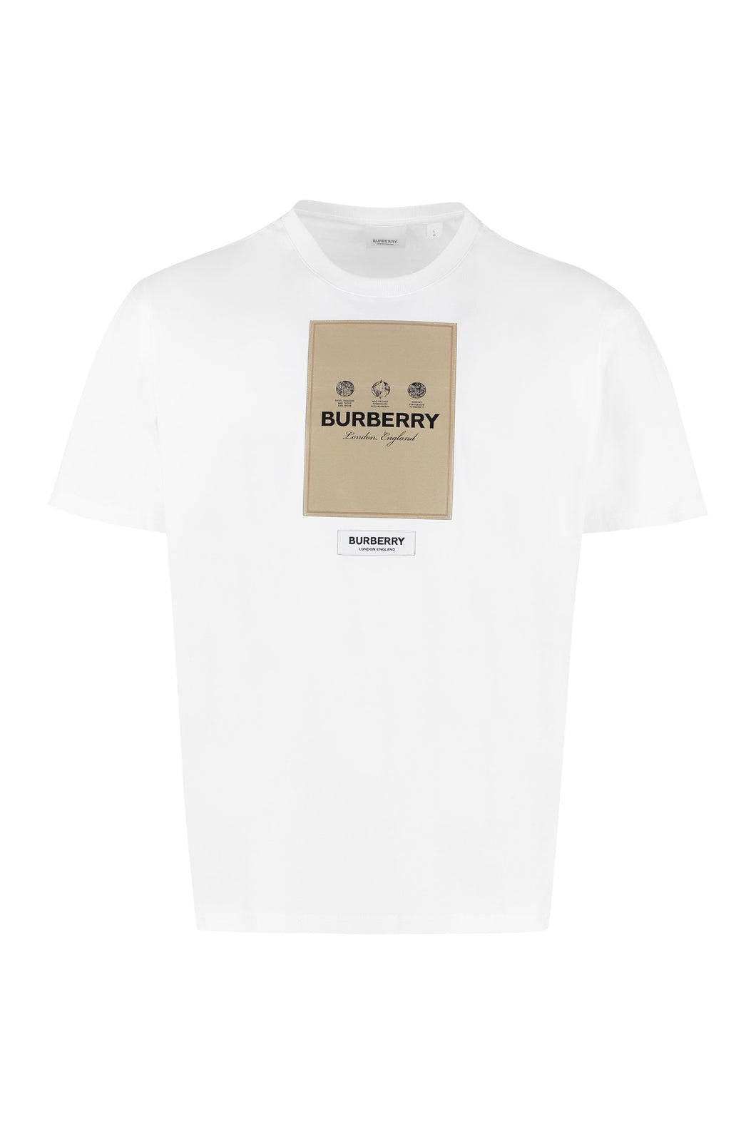 Patch detail cotton t-shirt