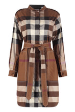 Load image into Gallery viewer, Checked cotton shirtdress
