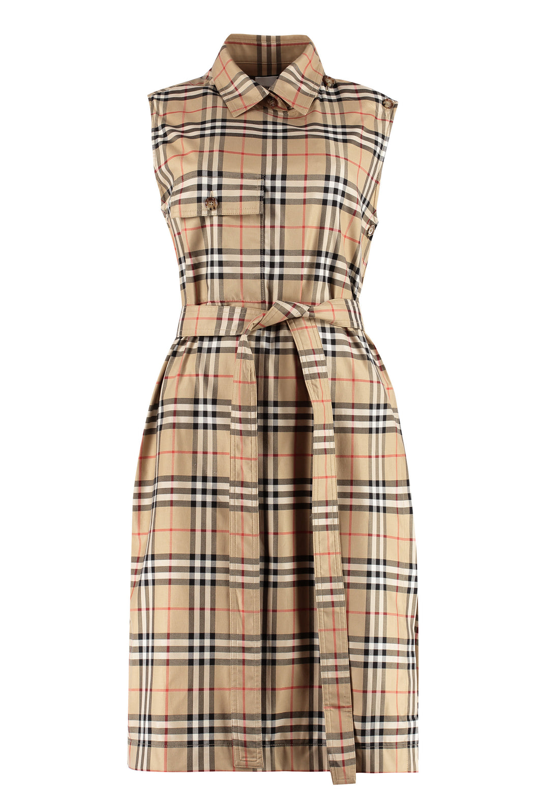 Checked cotton shirtdress
