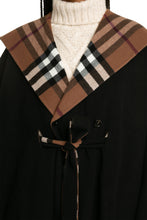 Load image into Gallery viewer, Hooded reversible wool cape coat
