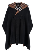 Load image into Gallery viewer, Hooded reversible wool cape coat

