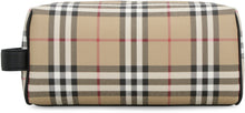 Load image into Gallery viewer, Vintage Check motif wash bag
