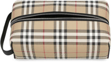 Load image into Gallery viewer, Vintage Check motif wash bag
