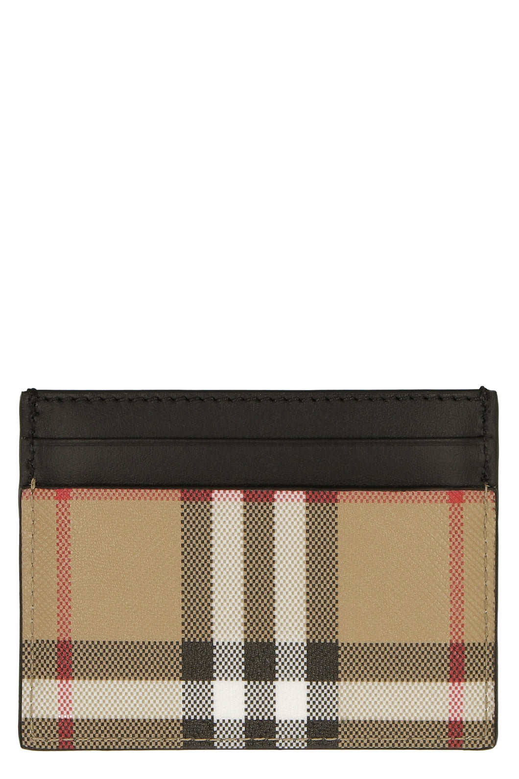 Checked motif card holder
