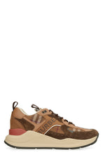 Load image into Gallery viewer, Leather and fabric low-top sneakers
