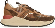 Load image into Gallery viewer, Leather and fabric low-top sneakers
