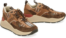 Load image into Gallery viewer, Leather and fabric low-top sneakers
