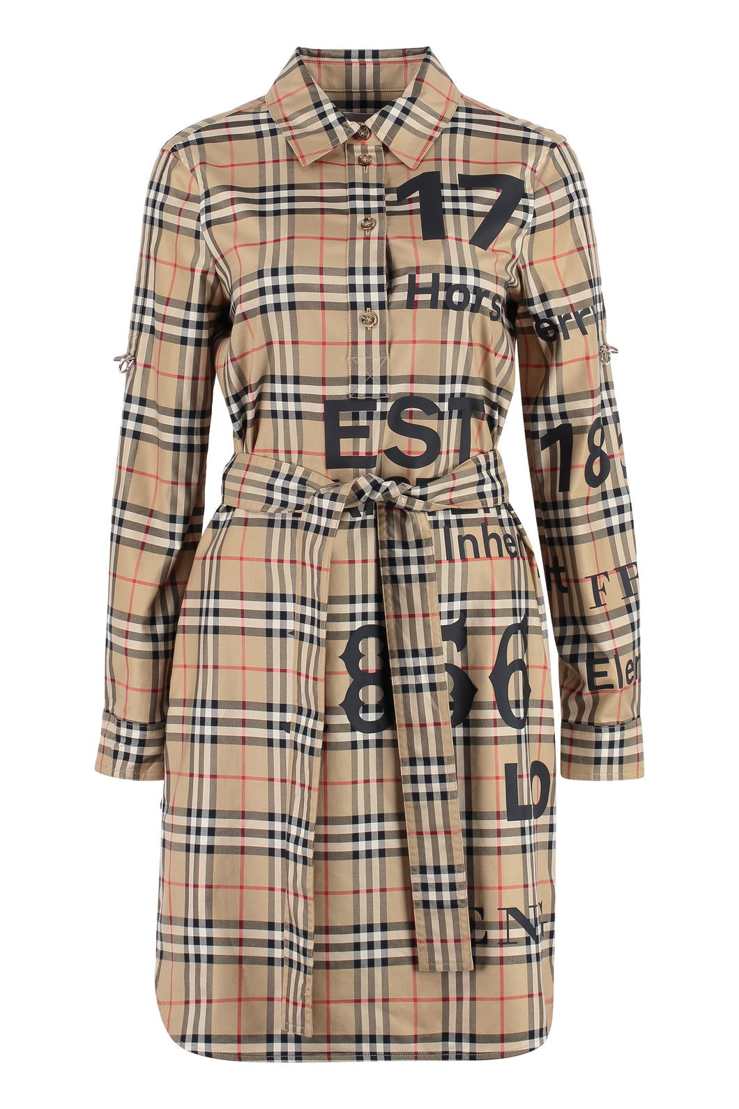 Vintage check cotton shirtdress