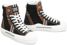 Load image into Gallery viewer, Neoprene and cotton high-top sneakers
