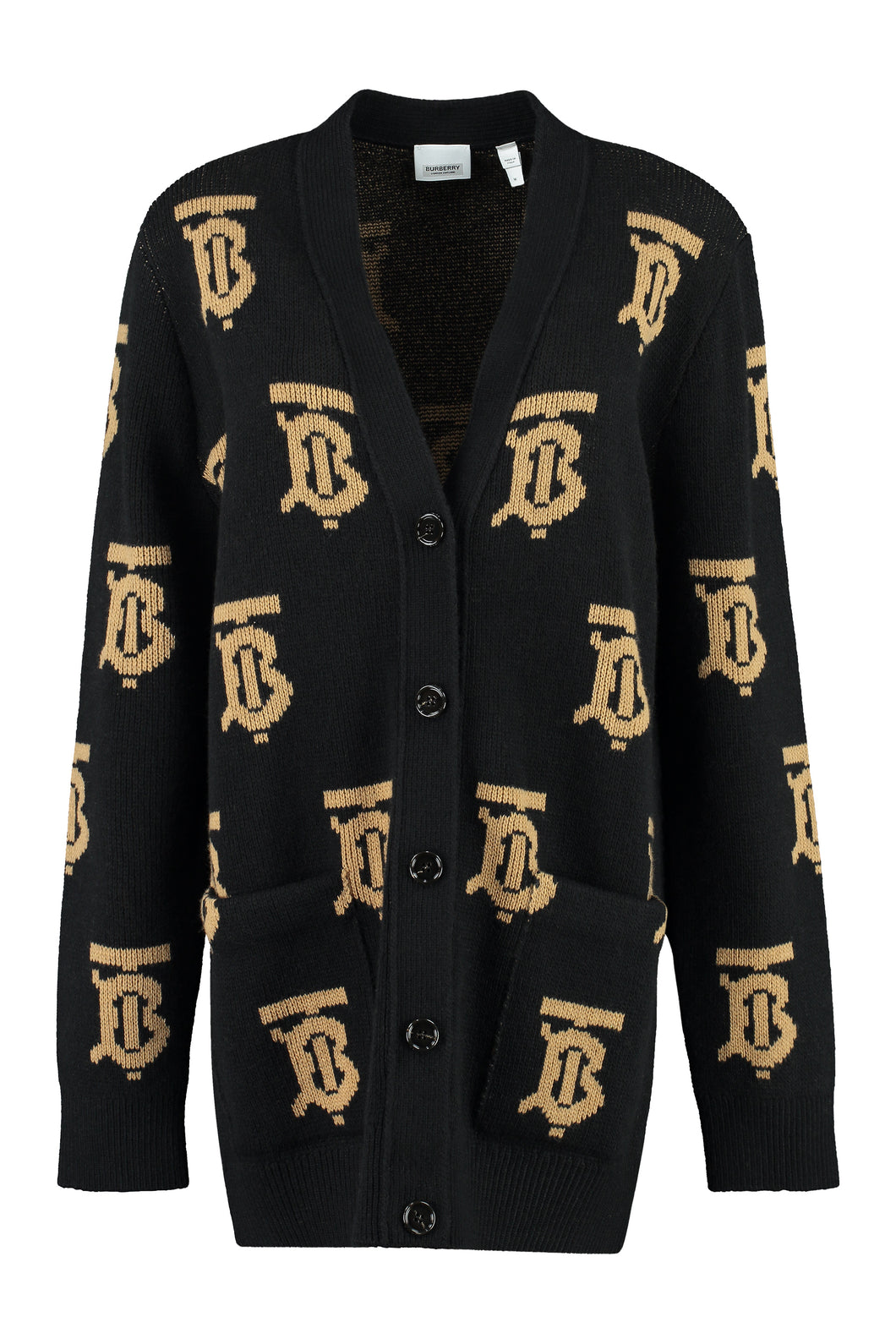 Jacquard knit cardigan