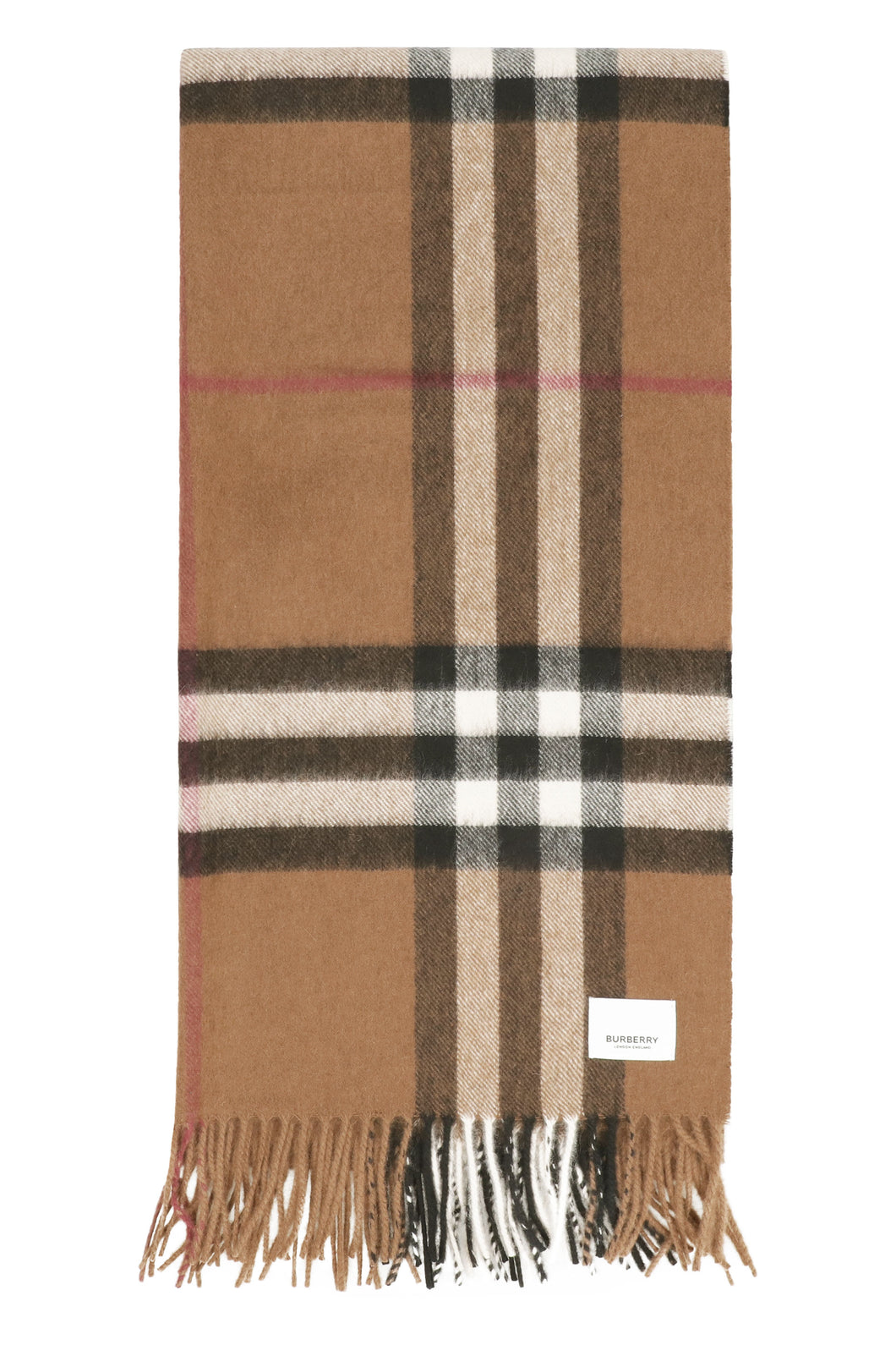 Checked cashmere scarf