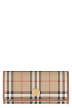 Load image into Gallery viewer, Continental wallet with check motif
