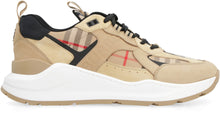 Load image into Gallery viewer, Leather and fabric low-top sneakers
