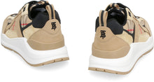 Load image into Gallery viewer, Leather and fabric low-top sneakers
