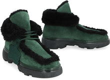 Load image into Gallery viewer, Creeper lace-up suede ankle boots
