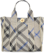 Load image into Gallery viewer, Check motif mini tote bag
