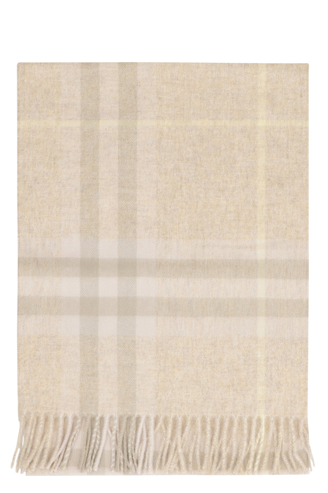 Checked cashmere scarf