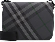 Load image into Gallery viewer, Grid Messenger bag with check motif
