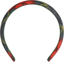 Load image into Gallery viewer, Scarlet headband in tartan silk
