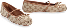 Load image into Gallery viewer, Fabric ballet flats with logo
