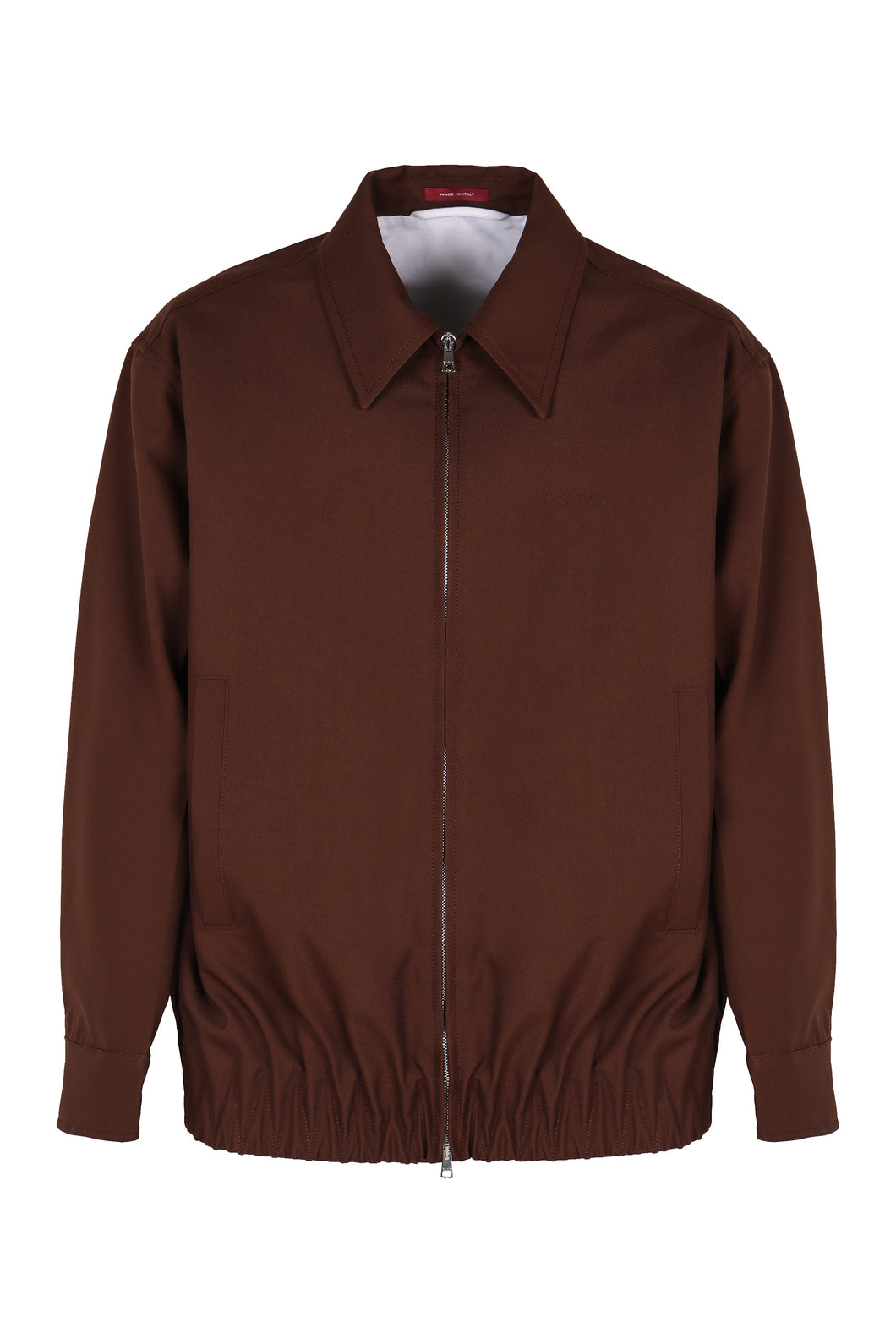 Wool bomber-style jacket