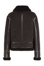 Load image into Gallery viewer, Leather jacket in printed suede and shearling
