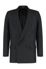Load image into Gallery viewer, Double-breasted jacket in wool gabardine
