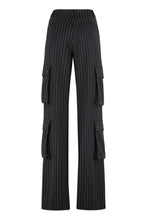Load image into Gallery viewer, Loose pants in a chalk stripe pattern
