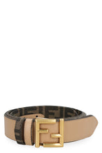 Load image into Gallery viewer, Leather and FF fabric reversible belt

