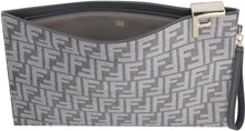 Load image into Gallery viewer, Pouch in black FF jacquard fabric
