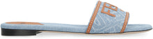 Load image into Gallery viewer, Signature denim slides
