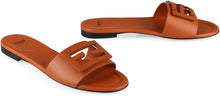 Load image into Gallery viewer, Leather slides with logo
