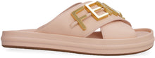 Load image into Gallery viewer, Leather slides with logo
