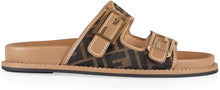 Load image into Gallery viewer, Fendi Feel slides leather and fabric slides
