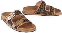 Load image into Gallery viewer, Fendi Feel slides leather and fabric slides

