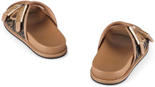 Load image into Gallery viewer, Fendi Feel slides leather and fabric slides
