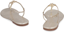 Load image into Gallery viewer, Metallic leather flat slippers
