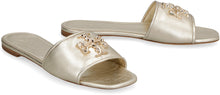 Load image into Gallery viewer, Eleanor leather slides with logo

